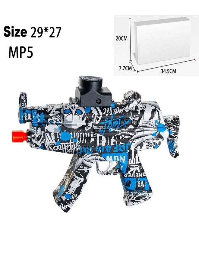 MP5 Shape Electric Automatic Hydrogel Balls Blaster Gun with Safety Goggles and 35000 Gel Balls for Outdoor Activity