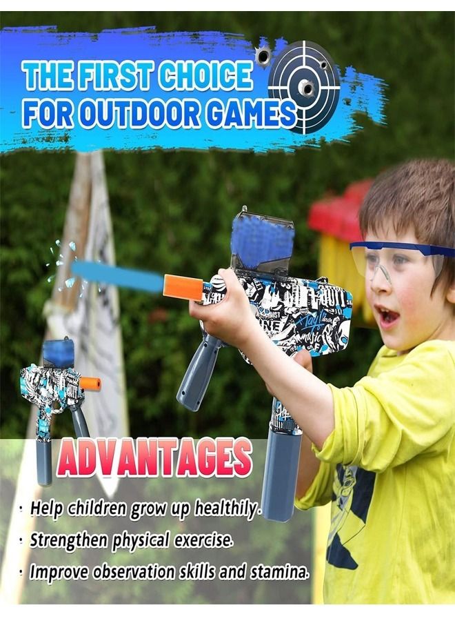 MP9 Shape Electric Automatic Hydrogel Balls Blaster Gun with Safety Goggles and 5000 Gel Balls for Outdoor Activity