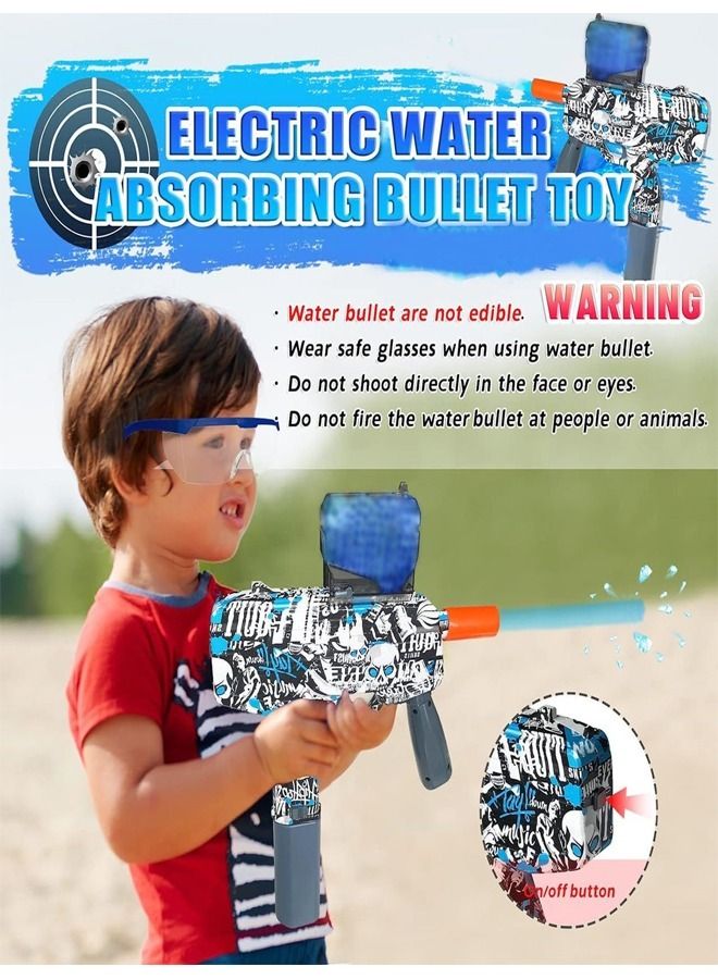 MP9 Shape Electric Automatic Hydrogel Balls Blaster Gun with Safety Goggles and 5000 Gel Balls for Outdoor Activity