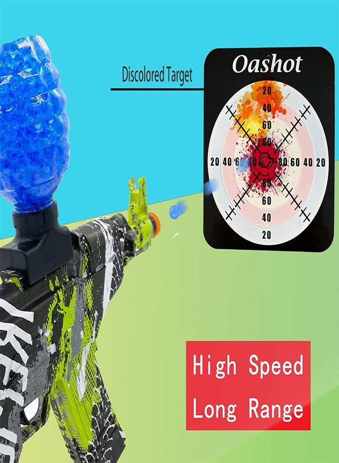 AK 47 Shape Electric Automatic Hydrogel Balls Blaster Gun with Safety Goggles and 5000 Gel Balls for Outdoor Activity