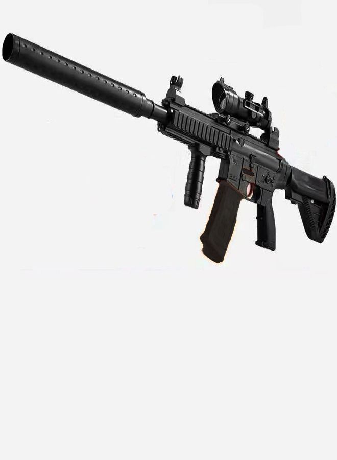 M416 Electric Burst Soft Bullets Gun Assault Rifle Toy Gun with Silencer Scope Vertical Grip Accessories for Outdoor Play Shooting Games Birthday Gift