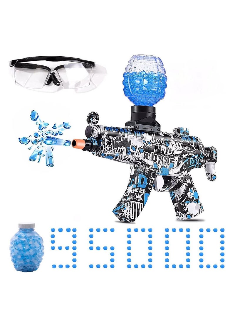 MP5 Shape Electric Automatic Hydrogel Balls Blaster Gun with Safety Goggles and 95000 Gel Balls for Outdoor Activity