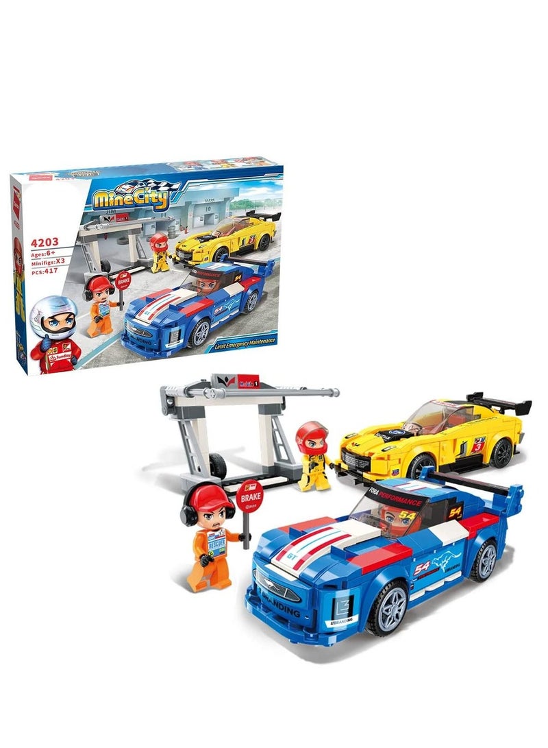 Sport Car Emergency Maintenance set Building Blocks Toys Set for Kids - 450 PCS , Educational Building Bricks Birthday Gift for Age 6-12 Years Old Girls Boys Compatible with Lego