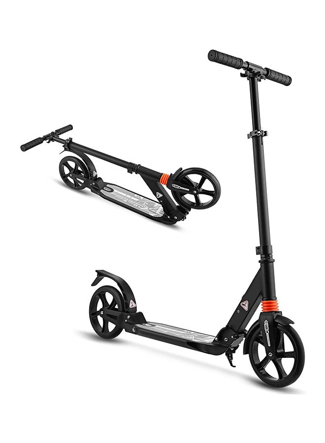 2-Wheeler Foldable Runner Kick Manual Scooter With 3 Adjustable Height Black 55x12x20cm