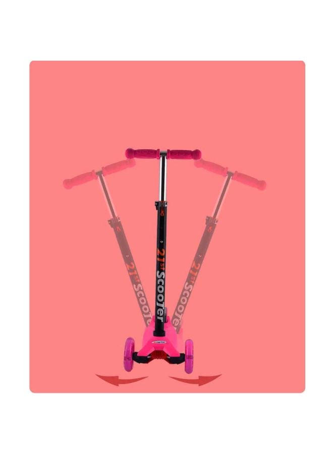 3-Wheel Adjustable Folding Skateboard Scooter Multicolour