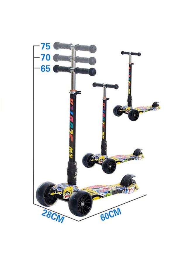 3-Wheel Adjustable Scooter With LED Light