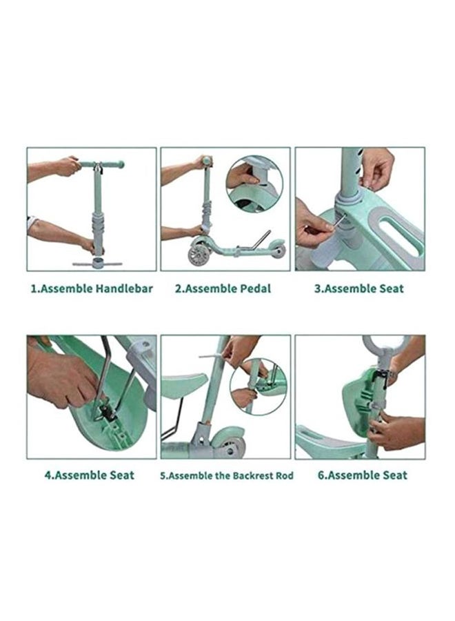 Kids Kick Scooter With Adjustable And Sleek Foldable Design, For Ages 3+ Years Blue