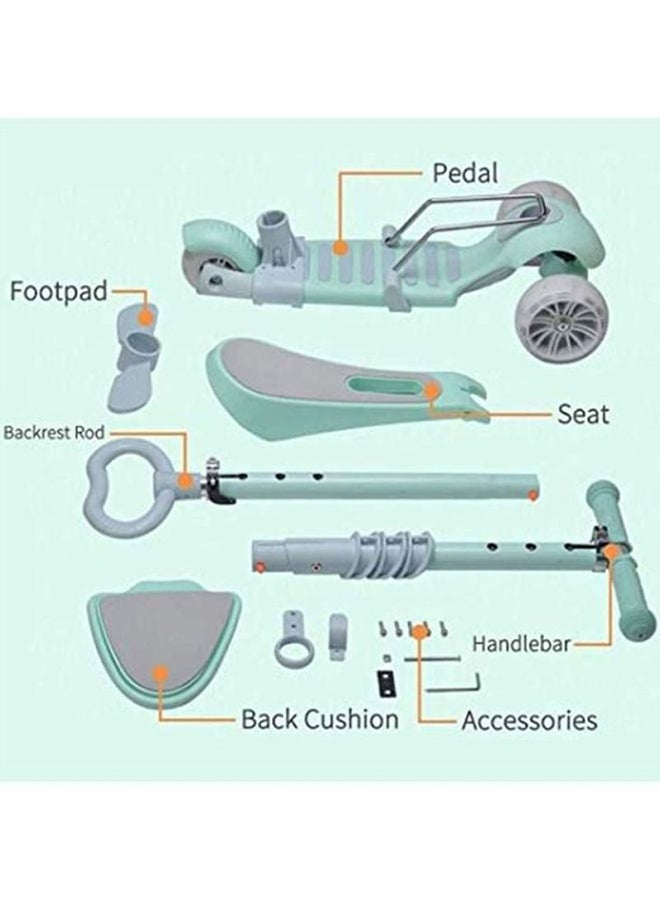 Kids Kick Scooter With Adjustable And Sleek Foldable Design, For Ages 3+ Years Blue