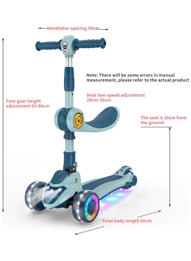 3-In-1 Flash Wheel With Music Scooter 60x30x80cm