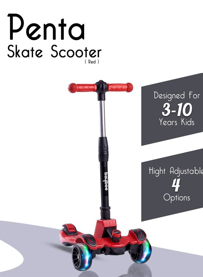 Penta Skate Scooter For Kids 3 Wheel – Red