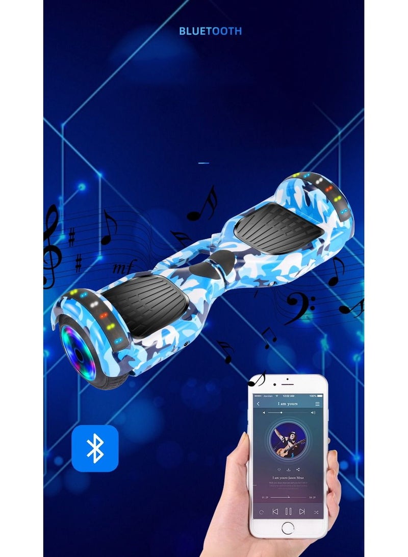 D1 6.5 inch 2 Wheel Smart Balance Hover Board Connected 350W LED Lights Self Balancing Electric Hoverboard
