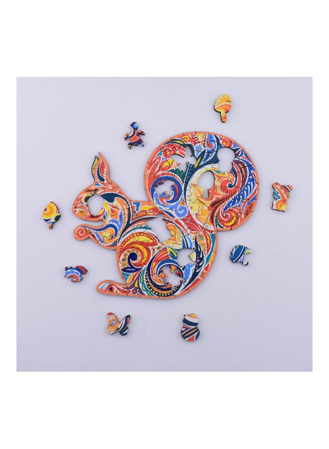 94-Piece Animal Shaped Wooden Jigsaw Puzzle Set