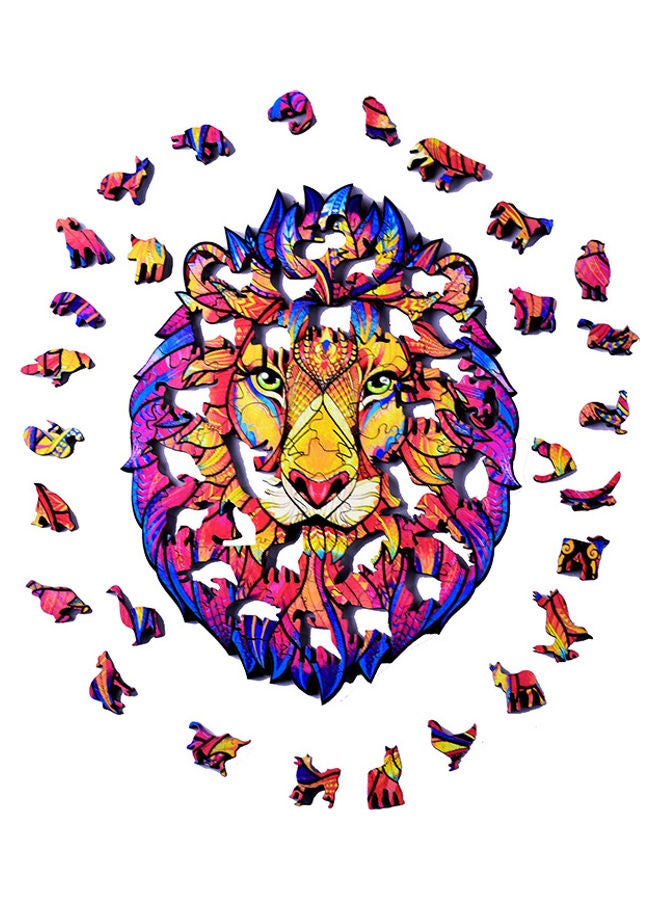 125-Piece Animal Shaped Wooden Jigsaw Puzzle Set