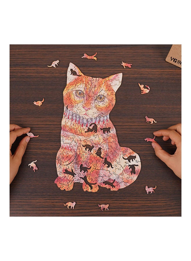94-Piece Animal Shaped Wooden Jigsaw Puzzle Set