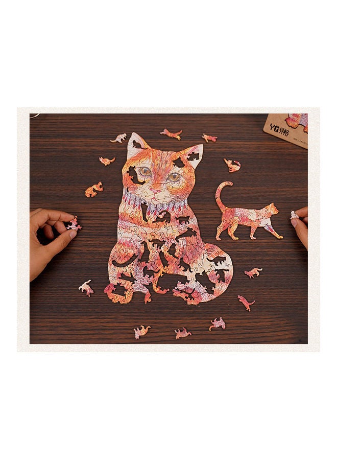 94-Piece Animal Shaped Wooden Jigsaw Puzzle Set