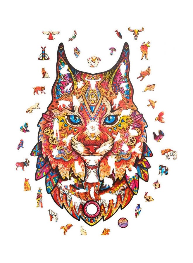 93-Piece Animal Shaped Wooden Jigsaw Puzzle Set