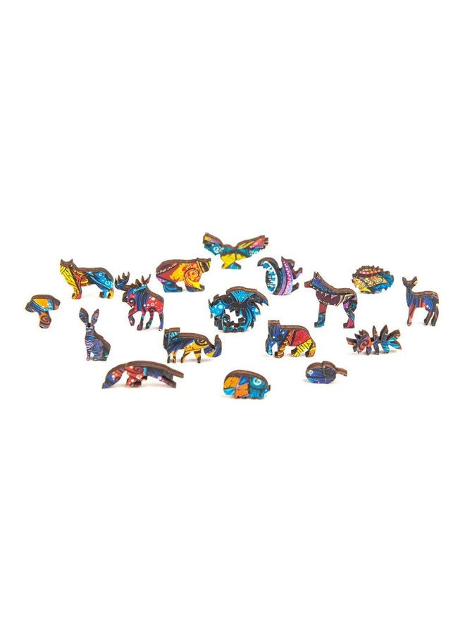 96-Piece Animal Shape Wooden Jigsaw Puzzle