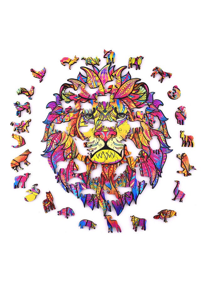 100-Piece Animal Shaped Wooden Jigsaw Puzzle Set