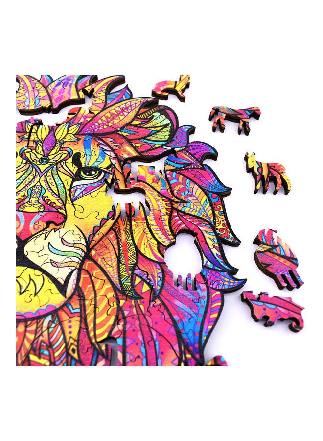 100-Piece Animal Shaped Wooden Jigsaw Puzzle Set