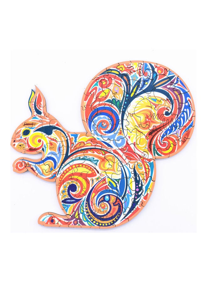 182-Piece Animal Shaped Wooden Jigsaw Puzzle