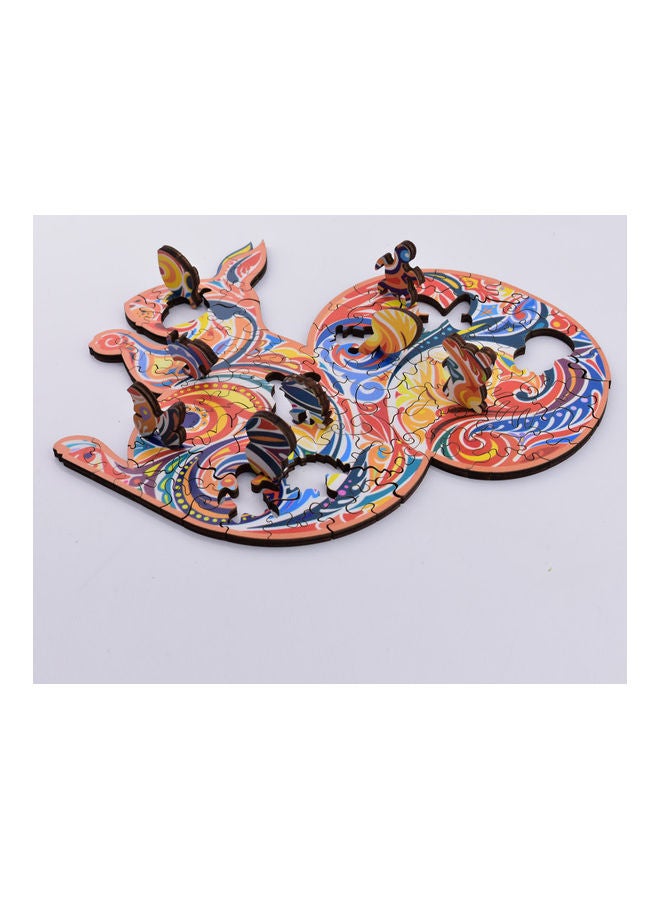 182-Piece Animal Shaped Wooden Jigsaw Puzzle
