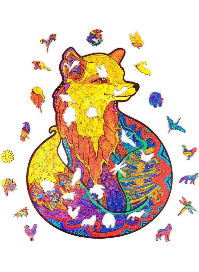 108-Piece Animal Shape Wooden Jigsaw Puzzle