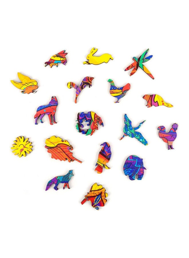 108-Piece Animal Shape Wooden Jigsaw Puzzle