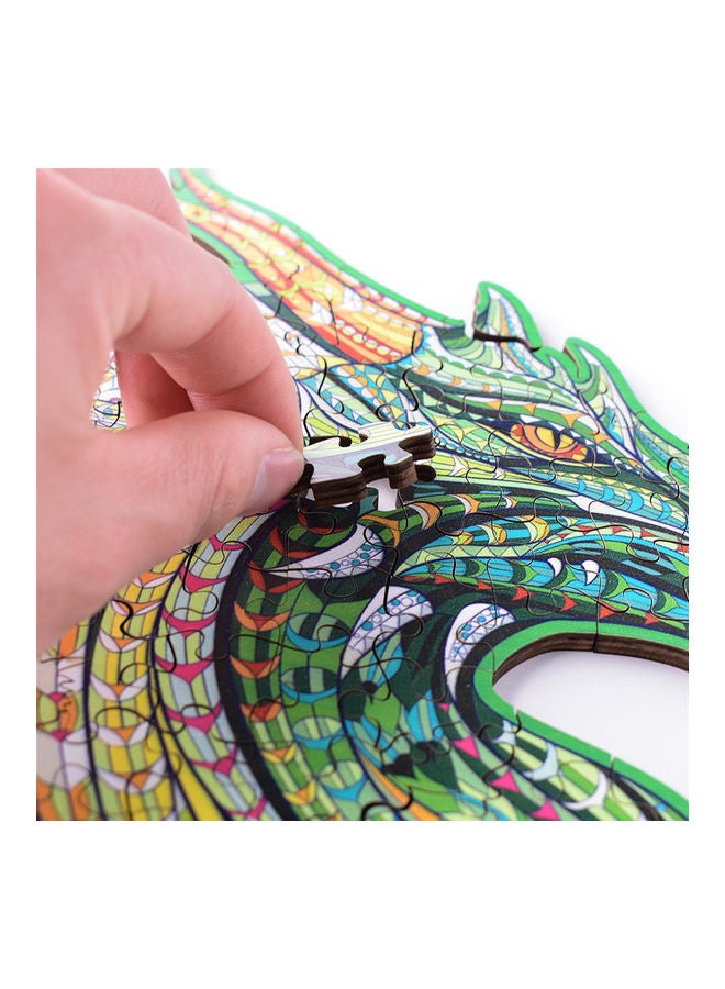 95-Piece Animal Shaped Wooden Jigsaw Puzzle Set