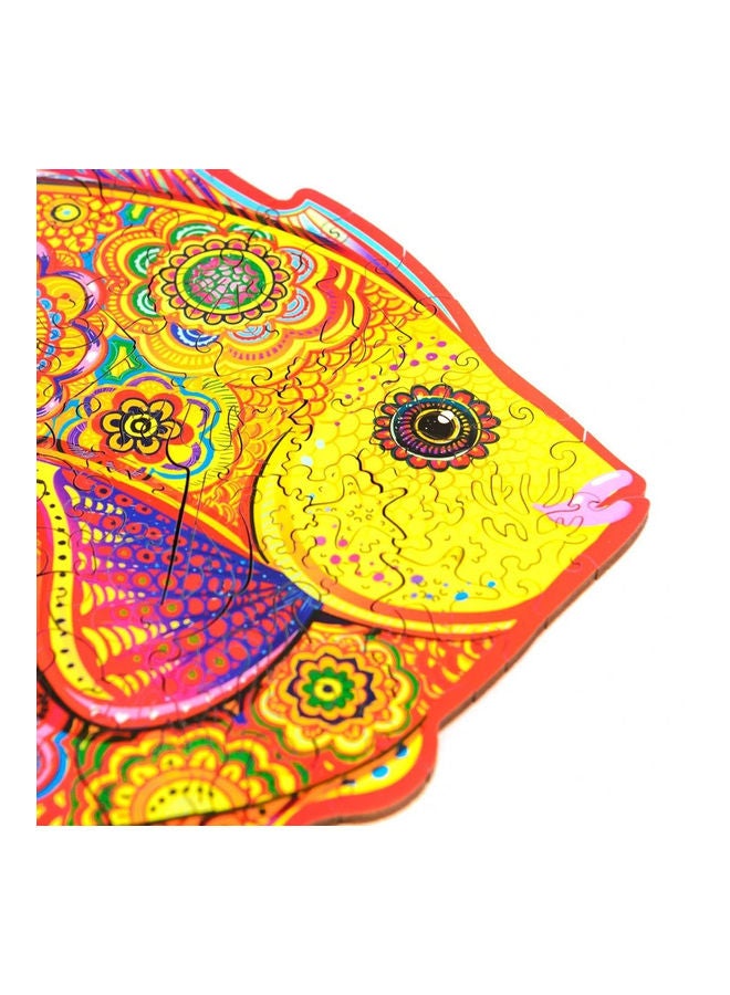 128-Piece Animal Shaped Wooden Jigsaw Puzzle
