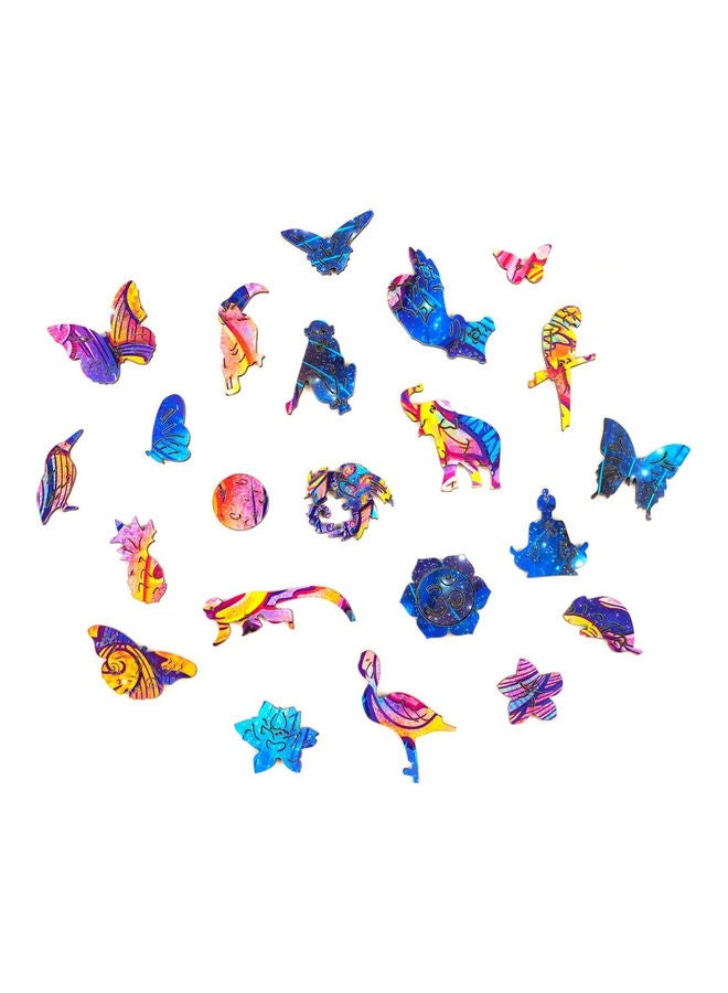 100-Piece Animal Shaped Wooden Jigsaw Puzzle