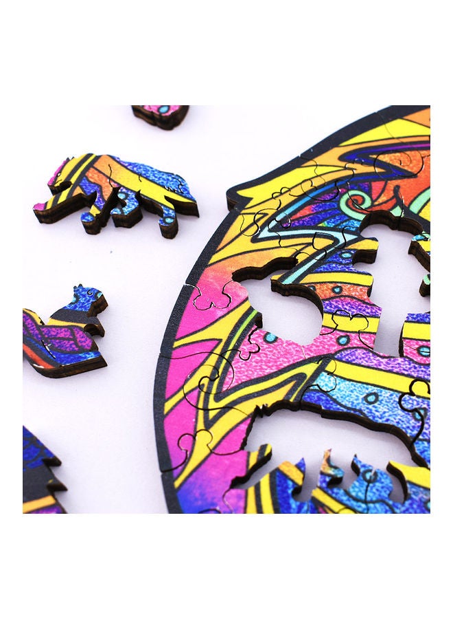 200-Piece Animal Shaped Wooden Jigsaw Puzzle