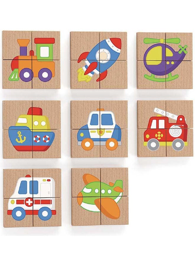 32-Piece Transportation Magnetic Puzzle Block Set