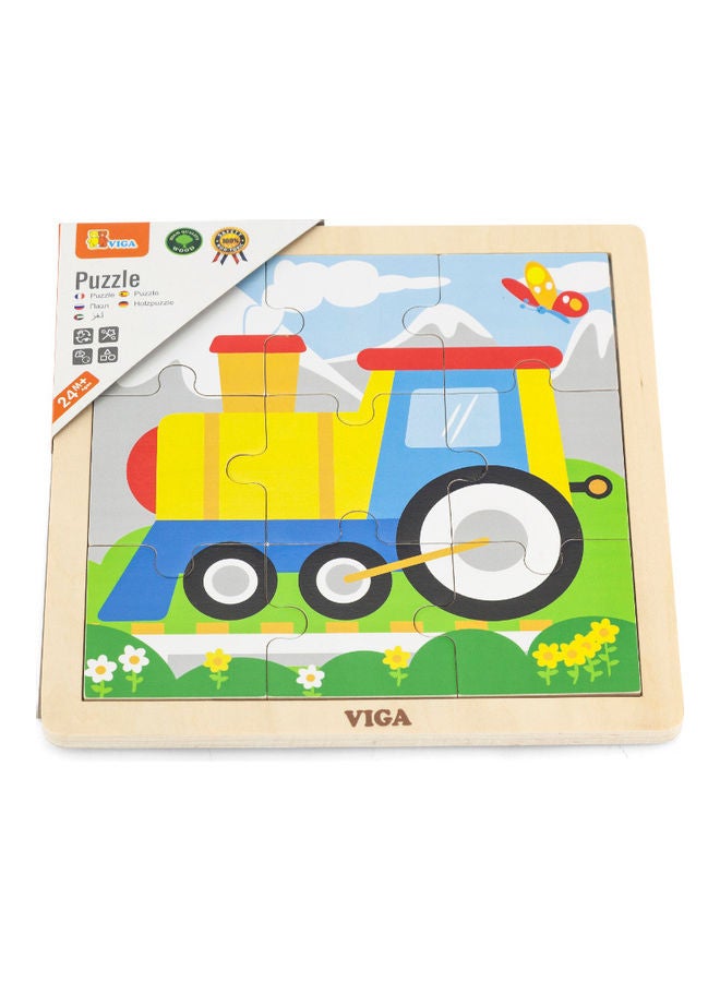 9-Piece Wooden Train Puzzle