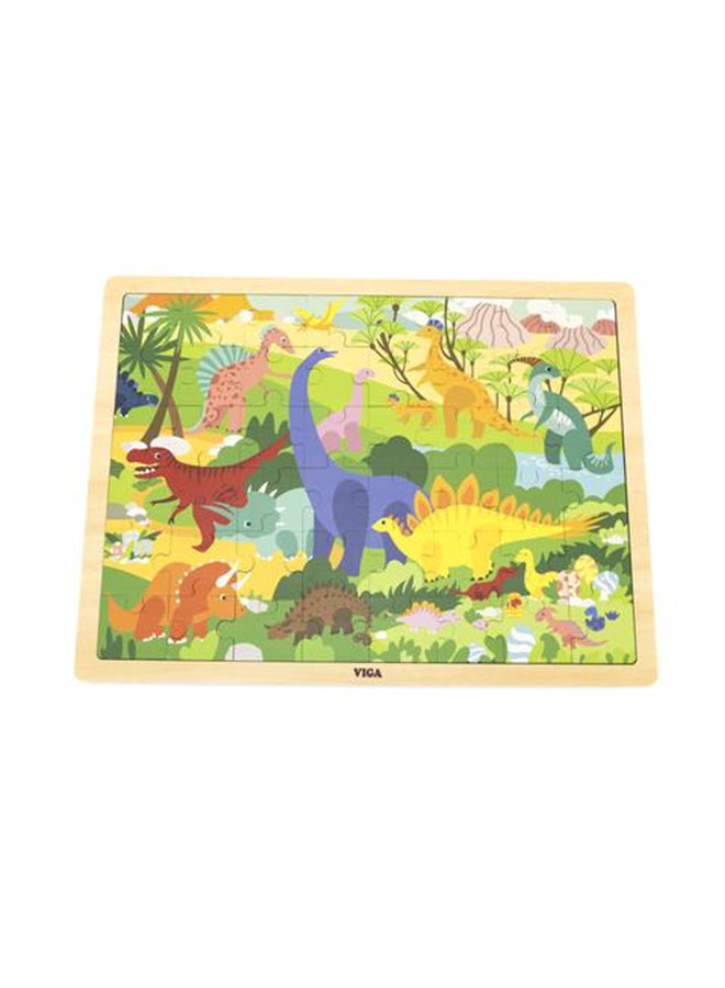 48-Piece Wooden Dinosaur World Puzzle