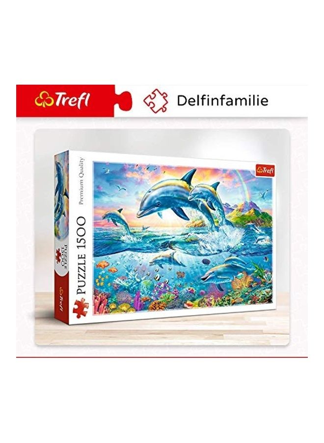 1500-Piece Dolphin Family Jigsaw Puzzle Set