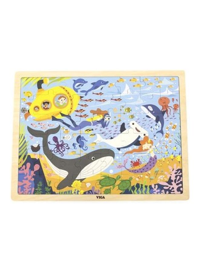 48-Piece Wooden Sea Life Puzzle