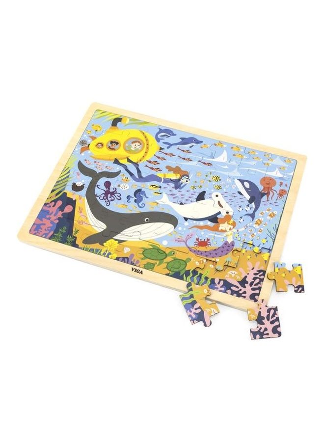 48-Piece Wooden Sea Life Puzzle