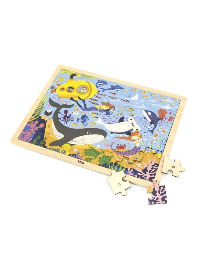 48-Piece Wooden Sea Life Puzzle