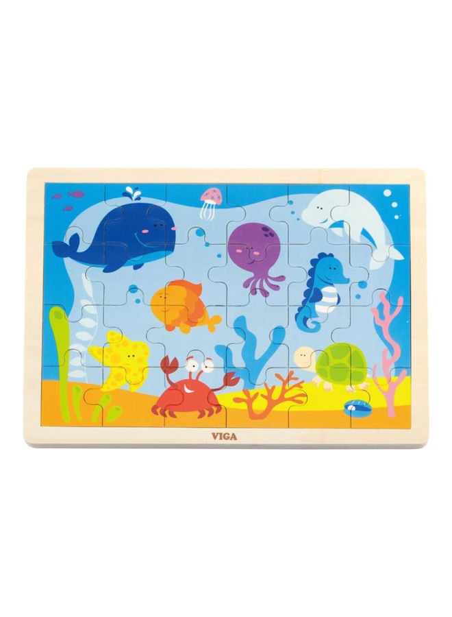 24-Piece Ocean Wooden Puzzle 30 x 1.1 x 27.2cm