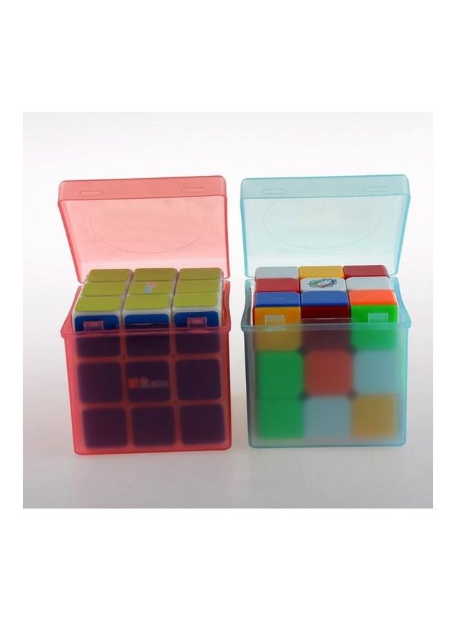2-Piece Transparent Square Shape Cube Protection Box