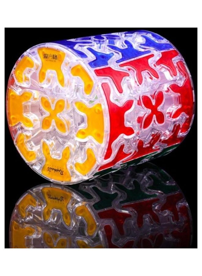 Cylindrical Transparent Gear Series Third Order Rubik Cube Puzzle Toy