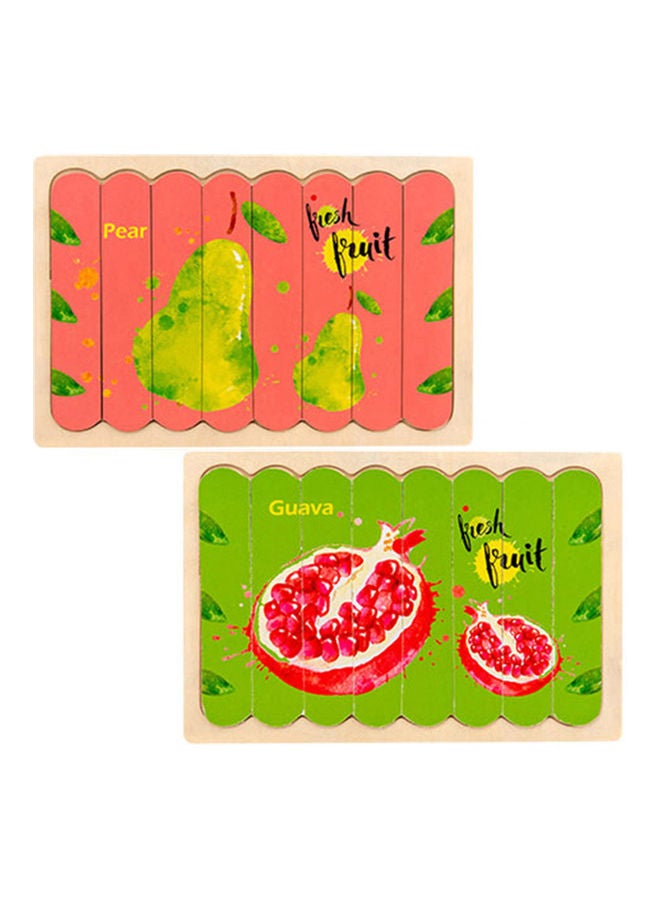 Fruit Themed Wooden Double-Sided Puzzle