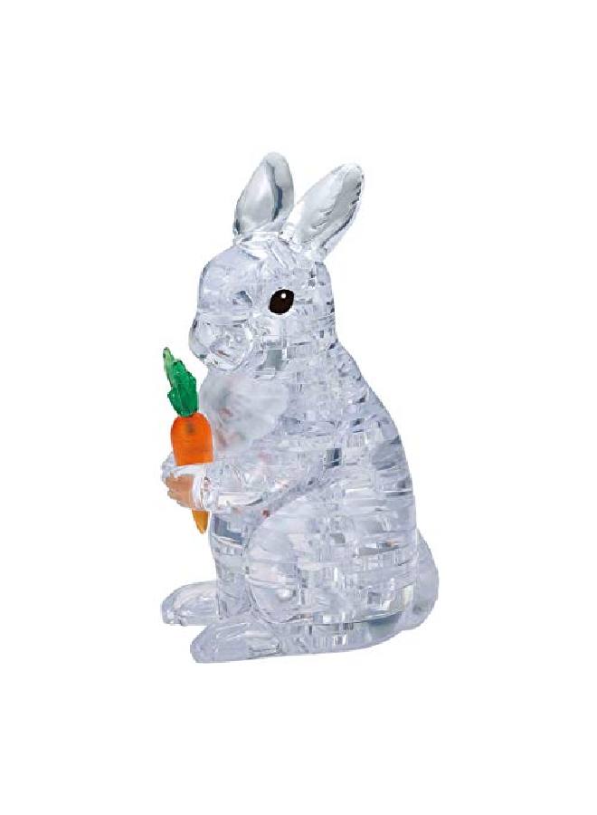 (Bepua) Std. Crystal Puzzle Rabbit (White)