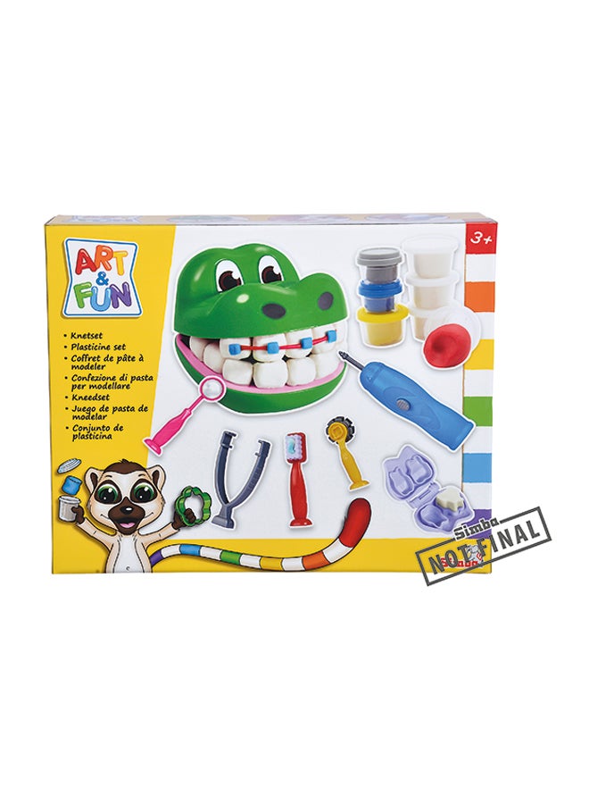 Art And Fun Crocodile Dentist Dough Set