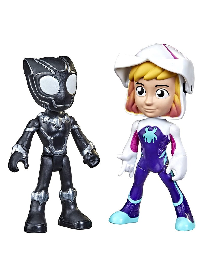 Spidey and His Amazing Friends Black Panther and Ghost Spider Hero Reveal 2-pack