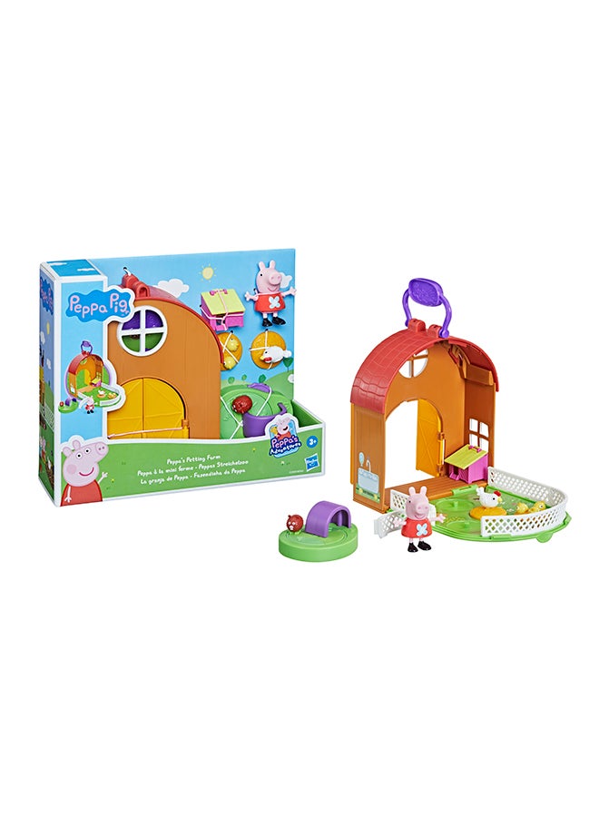 Peppa  Peppa’s Adventures Peppa’s Petting Farm Fun Playset Preschool Toy, Includes 1 Figure and 4 Accessories, Ages 3 and Up