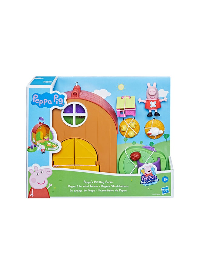 Peppa  Peppa’s Adventures Peppa’s Petting Farm Fun Playset Preschool Toy, Includes 1 Figure and 4 Accessories, Ages 3 and Up