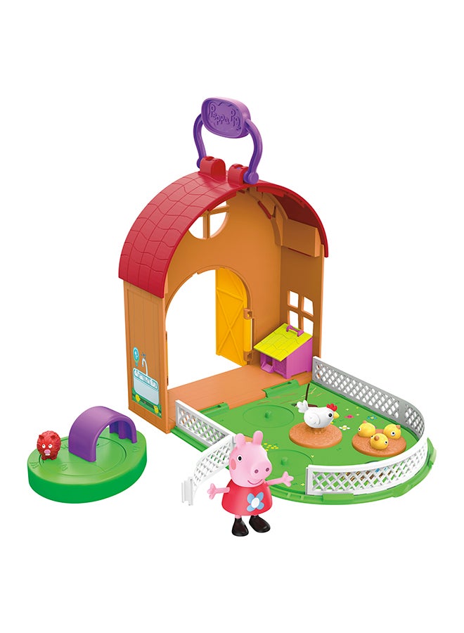 Peppa  Peppa’s Adventures Peppa’s Petting Farm Fun Playset Preschool Toy, Includes 1 Figure and 4 Accessories, Ages 3 and Up