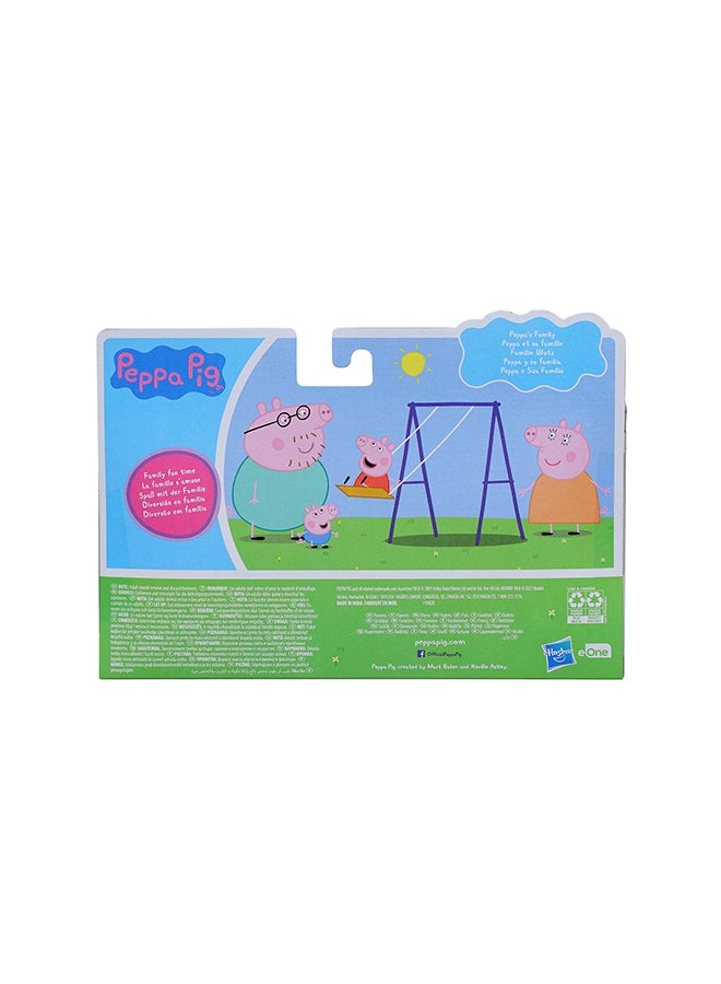 Peppa  Peppa's Adventures Peppa's Family Figure 4-Pack Toy, 4 Peppa  Family Figures in Iconic Outfits, Ages 3 and up