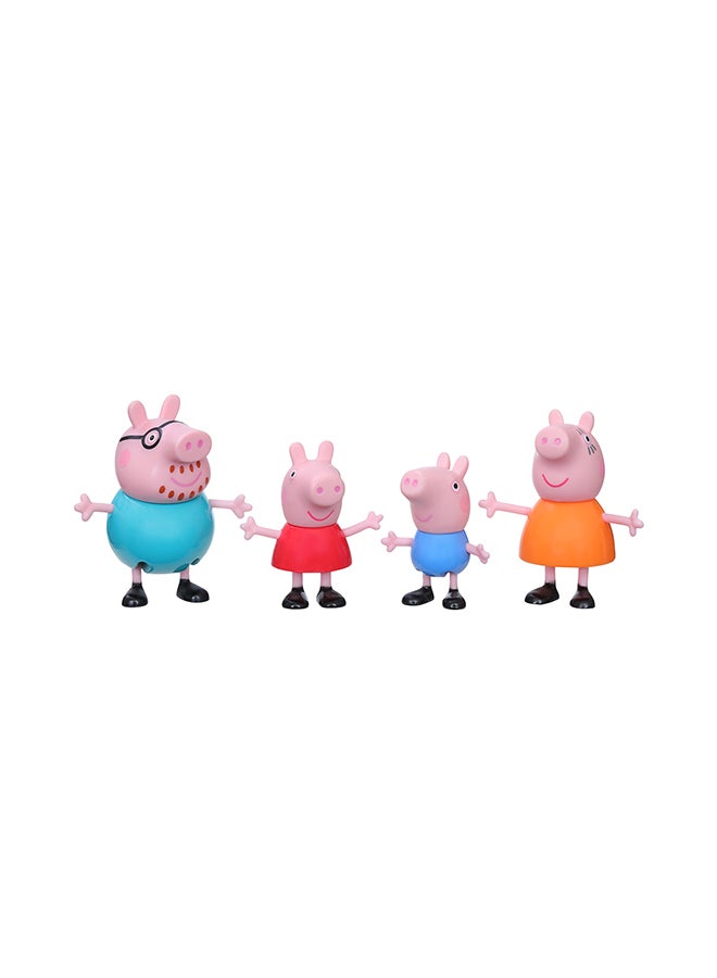 Peppa  Peppa's Adventures Peppa's Family Figure 4-Pack Toy, 4 Peppa  Family Figures in Iconic Outfits, Ages 3 and up